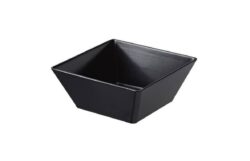 Ensaladera cuadrada negra melamina 1400ml -Pack 6 Uds.