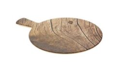 Tabla de cortar redonda efecto madera de Melamina