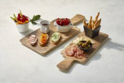 Tabla de cortar rectangular efecto madera de Melamina