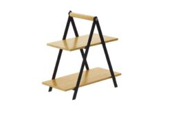 Alzatina de bamb&uacute; y metal - Pack de 6 Uds