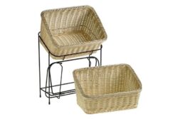 Juego de soporte con dos cestas - Pack 3 Uds.