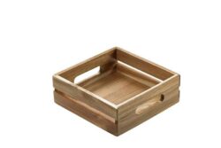 Caja de acacia 20x20x7cm - Pack 10 Uds