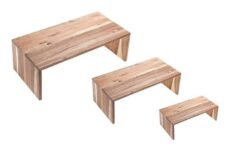 Set soportes de acacia - Pack 2 Uds