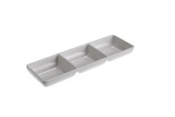 Bandeja melamina 3 compartimentos 20x8x2.5 cm   -Pack 48 Ud.