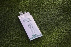 Tenedor y cuchillo blanco PLA- Pack 1500 Uds.