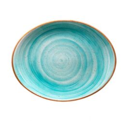 BANDEJA OVAL 31X24 CM AQUA BLUE 6u/c