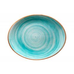 BANDEJA OVAL AQUA 36x28x3cm 6u/c