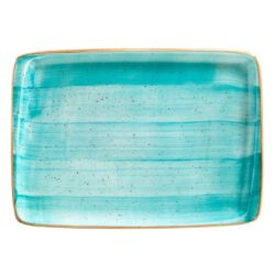 BANDEJA RECTANGULAR AQUA MOOVE 23x16 cm 12u/c