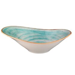 BOWL OVAL 27X18 CM AQUA BLUE 6u/c