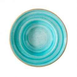 PLATO PASTA AQUA ø24x5cm 6u/c