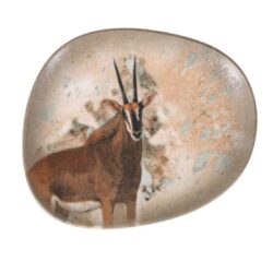 PLATO POSTRE ANTILOPE-SAVANNA 24x19.5cm 12u/c