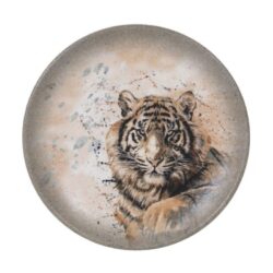 PLATO POSTRE TIGRE-SAVANNA ø21x2.2cm 12u/c