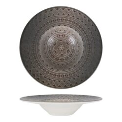 PLATO RISSOTO BANQUET DAMASQUINO ø28x5.5cm 6u/c