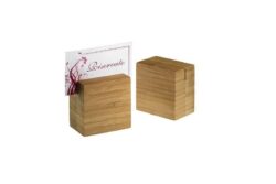 PORTA NUMEROS EN BAMBÚ 6x4x6 cm