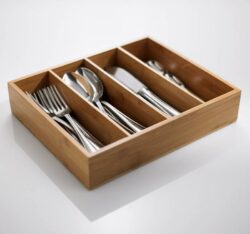 Caja de bambú rectangular 29x24x6 cm