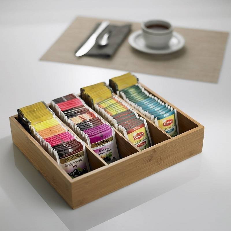 Caja de bambú rectangular 29x24x6 cm - Imagen 2