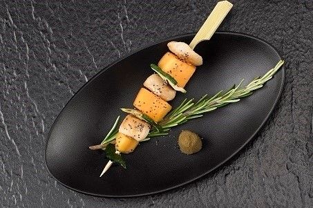 Plato ovalado negro melamina 18x10x3,5 cm -Pack 6 Ud. - Imagen 2