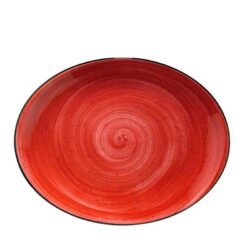 BANDEJA OVAL 31X24 CM PASSION RED 6u/c