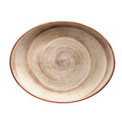 BANDEJA OVAL 31X24 CM TERRAIN BROWN 6u/c