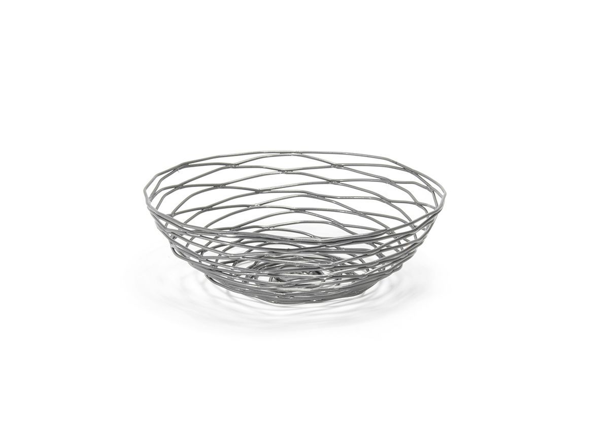 Cesta redonda de peltre de 8". - Imagen 2