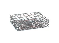 Cesta de pátina de 14" x 11".