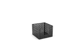 Soporte para Servilletas Dots de Acero Inoxidable Cepillado de 5.5" Cuadrado - Negro Mate