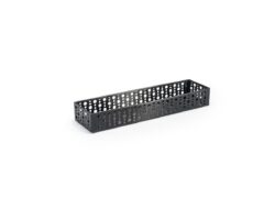 CarcCesta Dots de Acero Inoxidable Cepillado de 11" x 2.75" - Negro Mate