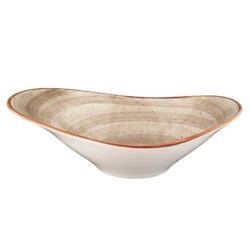 BOWL OVAL 27X18CM TERRAIN BROWN 6u/c