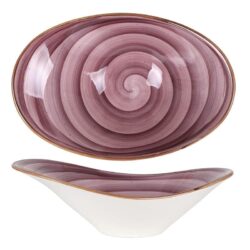 BOWL OVAL PURPLE 23x16x8cm 12u/c