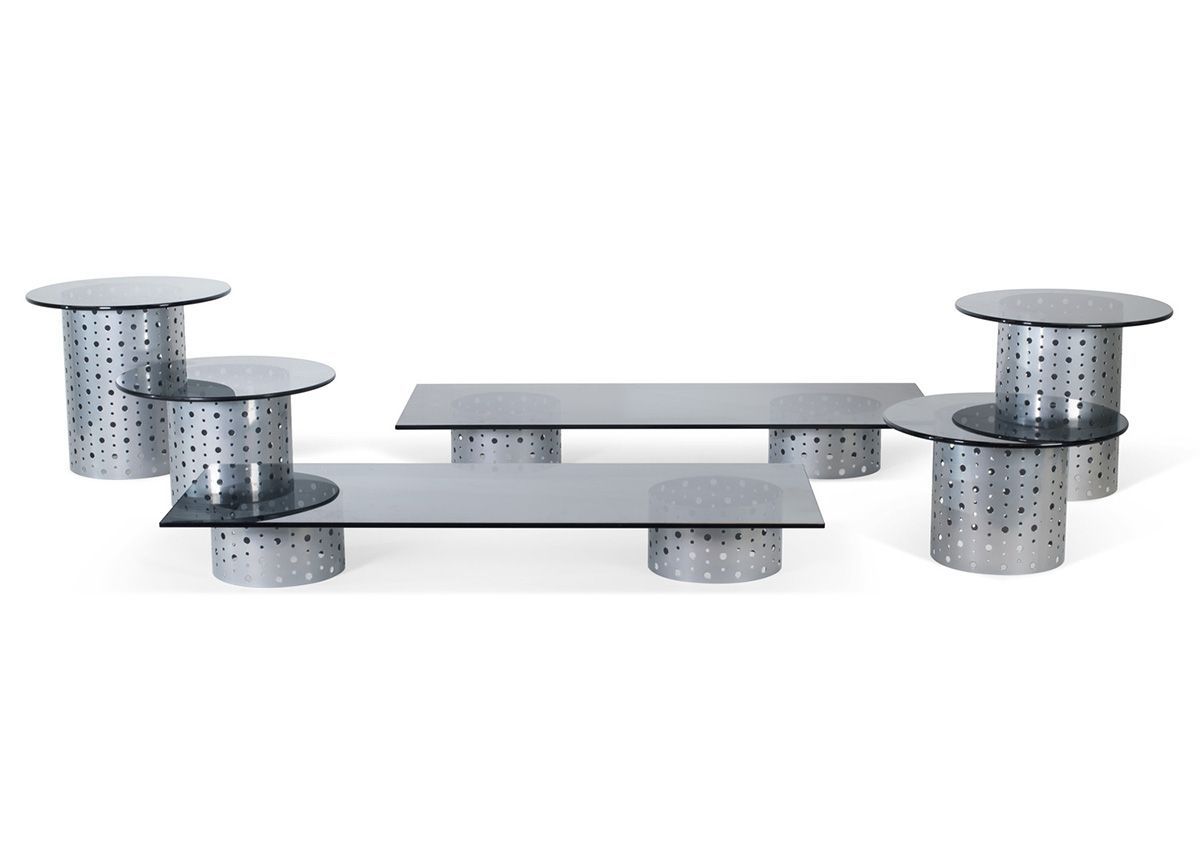 Esenciales de Buffet - Puntos - Vidrio Ahumado sobre Plata - Imagen 4