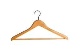 Percha madera curva 45 cm x 1,9 cm color natural-100u/caja