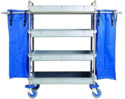 Carro de Servicio 4 Bandejas con Bolsas 114 L