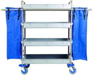 Carro de Servicio 4 Bandejas con Bolsas 114 L
