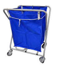 Carro Plegable con Bolsa de 135 L | Chasis Pintado o Acero Inox | Ruedas 100 mm