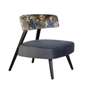 Butaca lounge Aston con estructura de madera